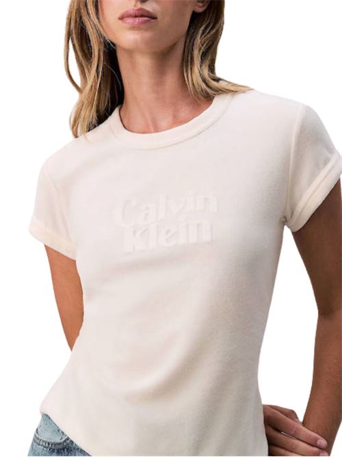 T-shirt in velluto Calvin Klein Jeans | LV047E222GYAC